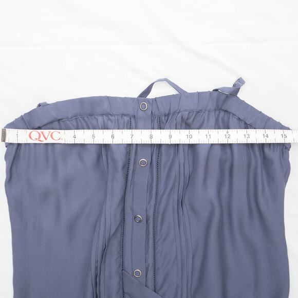 Guess Blue 100% Silk Spaghetti Strap Summer Dress Size 5 - Picture 7 of 12